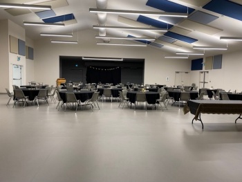 The Main Hall of the Breton Community Centre has the capacity to hold between 256-410 people depending on whether it is just for seating or for a licensed function.