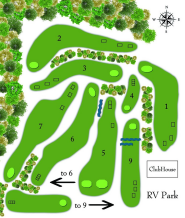 Map of the golf course at Breton Alberta.